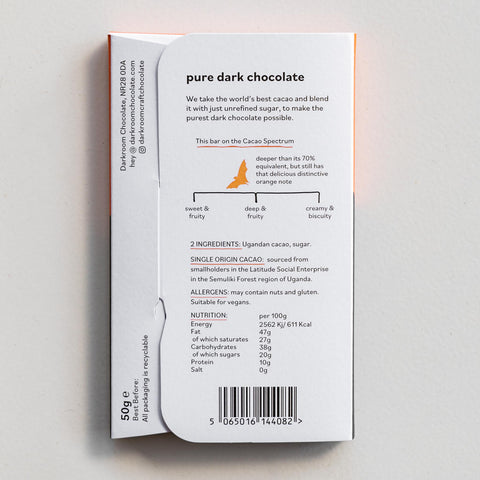 80% Uganda Semuliki Forest 50g Bar