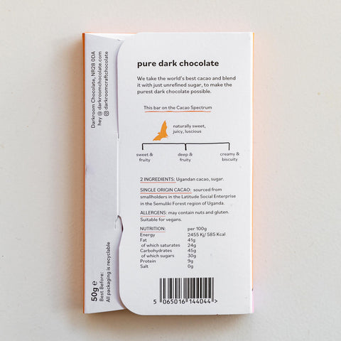 70% Uganda Semuliki Forest 50g Bar