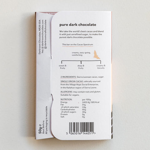 70% Sierra Leone Village Hope 50g Bar