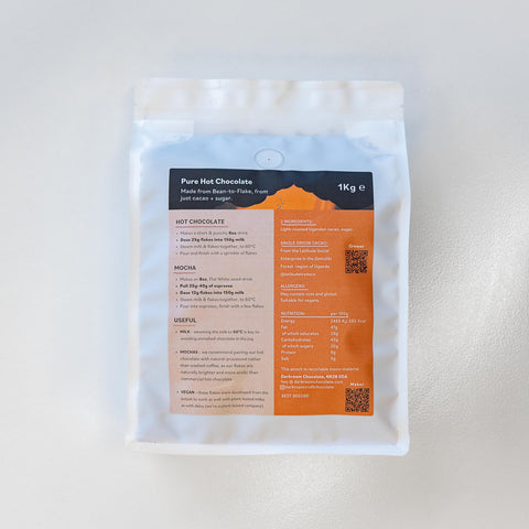70% Uganda Hot Chocolate Flakes 200g
