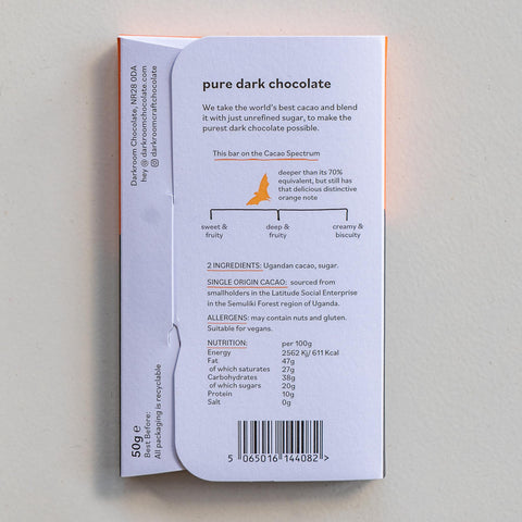 80% Uganda Semuliki Forest 50g Bar