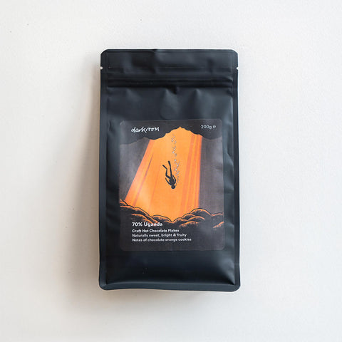 70% Uganda Hot Chocolate Flakes 200g