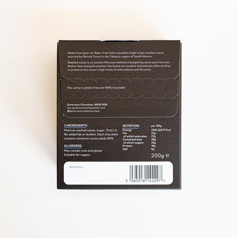 80% Mexico Lavado Drinking Chocolate Flakes 200g