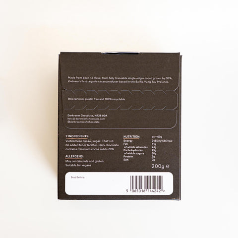 70% Vietnam Drinking Chocolate Flakes 200g