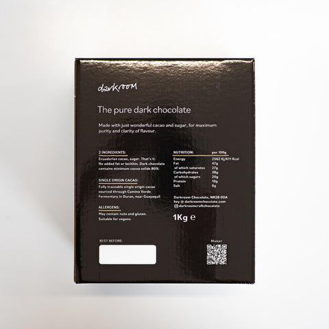 NEW 80% Ecuador Drinking Chocolate Flakes 1 Kg